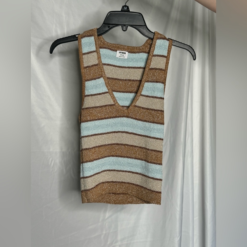 Neutral colors striped tank Cotton On Medium